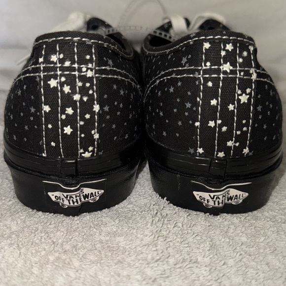 Vans (new) black with gray stars all over and cute skeletons on the sides. - Picture 6 of 9